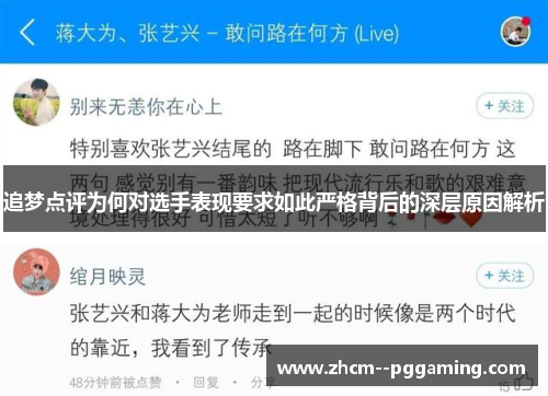 追梦点评为何对选手表现要求如此严格背后的深层原因解析