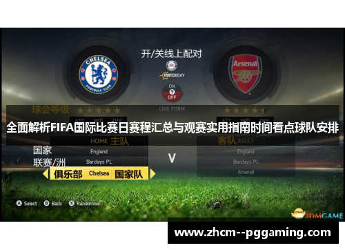 全面解析FIFA国际比赛日赛程汇总与观赛实用指南时间看点球队安排